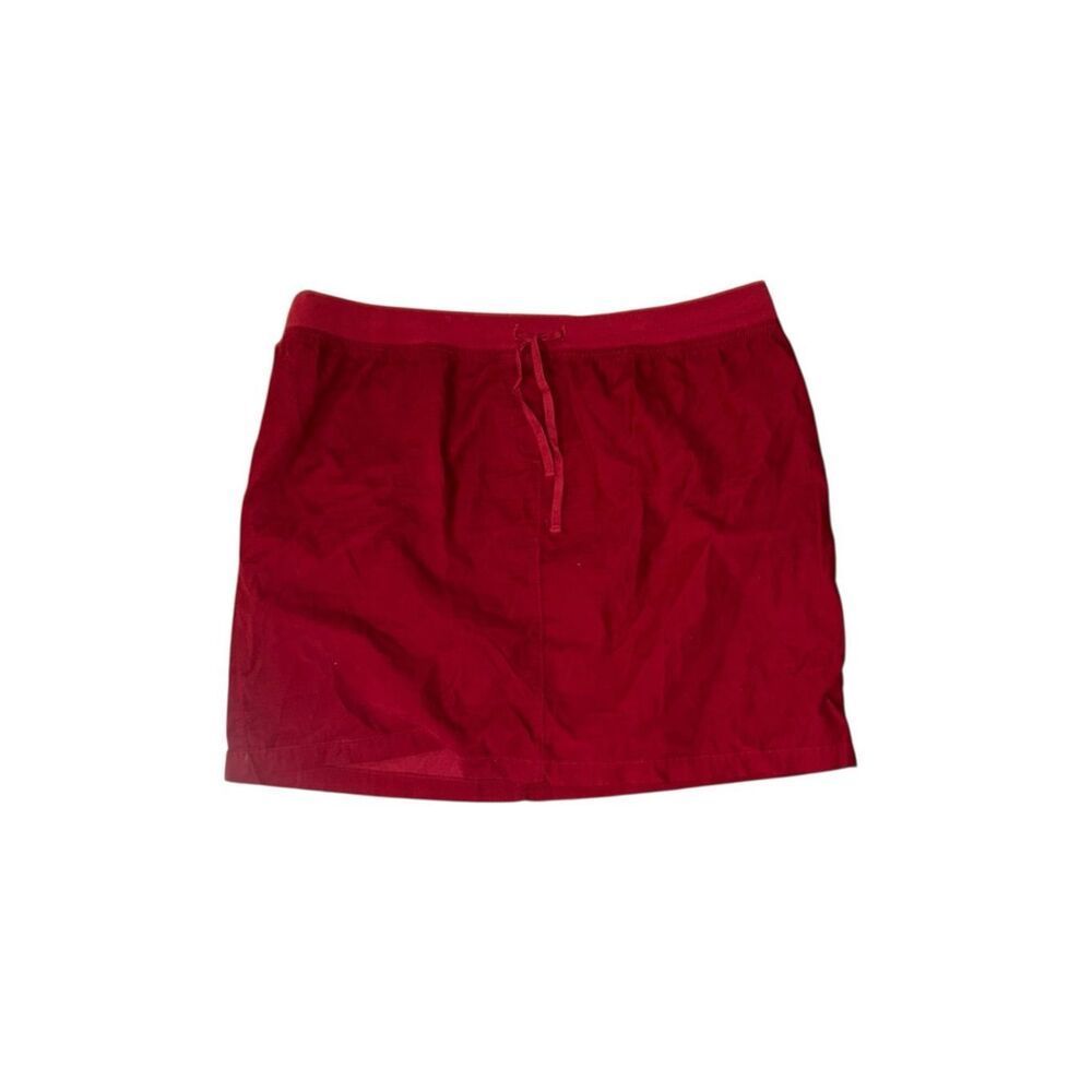 Excellent Condition J.Jill Purejill Red Pinwale Soft Corduroy Skirt Size : Large